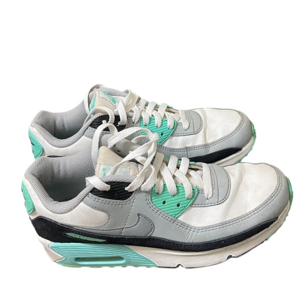 NIKE AIR MAX 90 RECRAFT SPEAKERS LEATHER HYPER WOMENS TURQUOISE COLOR SIZE 7Y